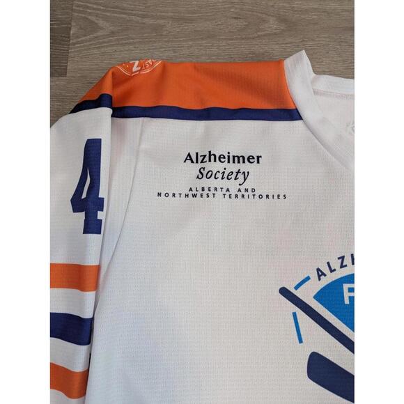 Progressive Puck Hogs Olivares #4 White Hockey Jersey with Signature - Picture 4 of 9